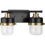 Progress Lighting Beckner 2 Light 6" Wide Vanity Light Matte Black