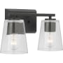 Progress Lighting Vertex 2 Light 6" Wide Vanity Light Matte Black