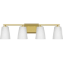 Progress Lighting Vertex 4 Light 29" Wide Vanity Light Brushed Gold