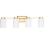Progress Lighting Estrada 4 Light 32" Wide Vanity Light Brushed Gold