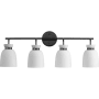 Progress Lighting Lexie 4 Light 30" Wide Vanity Light Matte Black