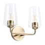 Progress Lighting Celino 2 Light 14" Wide Vanity Light with Clear Glass Champagne Bronze