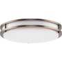 Progress Lighting Abide 14" Wide LED Flush Mount Drum Ceiling Fixture Urban Bronze