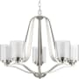 Progress Lighting Kene 5 Light 27" Wide Chandelier Brushed Nickel