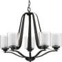 Progress Lighting Kene 5 Light 27" Wide Chandelier Graphite