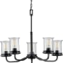 Progress Lighting Winslett 5 Light 27" Wide Chandelier Matte Black