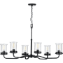 Progress Lighting Winslett 6 Light 34" Wide Chandelier Matte Black