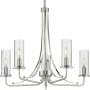 Progress Lighting Riley 5 Light 24" Wide Chandelier Brushed Nickel