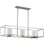 Progress Lighting Chadwick 3 Light 40" Wide Linear Chandelier Brushed Nickel