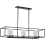 Progress Lighting Chadwick 3 Light 40" Wide Linear Chandelier Matte Black