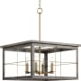 Progress Lighting Hedgerow 4 Light 21" Wide Chandelier Distressed Brass