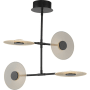 Progress Lighting Spoke LED 4 Light 26" Wide LED Abstract Chandelier Matte Black