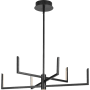 Progress Lighting Pivot LED 6 Light 28" Wide LED Chandelier Matte Black