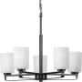 Progress Lighting League 5 Light 24" Wide Chandelier Matte Black