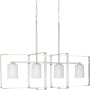 Progress Lighting League 4 Light 14" Wide Linear Chandelier Brushed Nickel