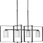 Progress Lighting League 4 Light 14" Wide Linear Chandelier Matte Black