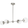 Progress Lighting Atwell 4 Light 40" Wide Linear Pendant Brushed Nickel