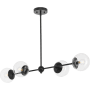 Progress Lighting Atwell 4 Light 40" Wide Linear Pendant Matte Black