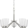 Progress Lighting Vertex 5 Light 23" Wide Chandelier Brushed Nickel