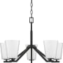 Progress Lighting Vertex 5 Light 23" Wide Chandelier Matte Black