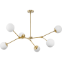 Progress Lighting Haas 6 Light 50" Wide Linear Chandelier Brushed Bronze