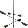 Progress Lighting Cornett 6 Light 45" Wide Sputnik Chandelier Matte Black