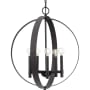 Progress Lighting Allegheny 5 Light 22" Wide Globe Chandelier Matte Black