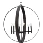 Progress Lighting Allegheny 6 Light 32" Wide Globe Chandelier Matte Black