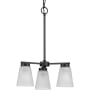 Progress Lighting Tanner 3 Light 17" Wide Chandelier Matte Black