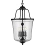 Progress Lighting Bowman 4 Light 14" Wide Taper Candle Pendant Matte Black