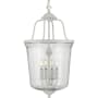 Progress Lighting Bowman 4 Light 14" Wide Taper Candle Pendant Cottage White
