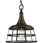 Progress Lighting Bastille 12" Wide Pendant Aged Brass