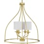 Progress Lighting Bonita 4 Light 23" Wide Chandelier Satin Brass