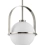 Progress Lighting Delayne 9" Wide Mini Pendant with Frosted Glass Shade Brushed Nickel