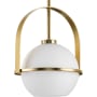 Progress Lighting Delayne 9" Wide Mini Pendant with Frosted Glass Shade Brushed Bronze