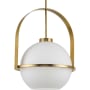 Progress Lighting Delayne 16" Wide Pendant with Frosted Glass Shade Brushed Bronze