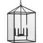 Progress Lighting Hillcrest 4 Light 17" Wide Pendant Matte Black