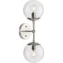 Progress Lighting Atwell 2 Light 18" Tall Wall Sconce Brushed Nickel