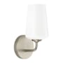 Progress Lighting Celino 11" Tall Wall Sconce with White Glass Brushed Nickel