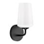 Progress Lighting Celino 11" Tall Wall Sconce with White Glass Black