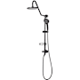 Pulse Kauai Retrofit Shower with Shower Head, Handshower, Shower Arm, Hose, and Slide Bar Matte Black