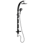 Pulse Bonzai Shower System with 8" Rainshower Head, Multifunction Handshower and 3 Body sprays Black