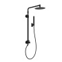 Pulse Atlantis Retrofit Shower with Shower Head, Hand Shower, Slide Bar, Shower Arm and Hose Matte Black