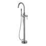 Pulse ShowerSpas Floor Mounted Tub Filler with Built-In Diverter - Includes Hand Shower Brushed Nickel