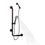 Pulse Ergo 2.5 GPM Multi-Function Handshower with Ergonomic Left-Handed Grab Bar - Less Valve and Trim Oil-Rubbed Bronze Stainless Steel