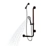 Pulse Ergo 2.5 GPM Multi-Function Handshower with Ergonomic Right-Handed Grab Bar - Less Valve and Trim Oil-Rubbed Bronze Stainless Steel