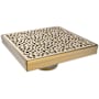 QuickDrain Squaredrain Kit 6 Inch Stones Brushed Gold