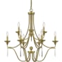 Quoizel Joules 9 Light 32" Wide Chandelier Aged Brass