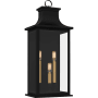 Quoizel Abernathy 3 Light 23" Tall Outdoor Wall Sconce Matte Black