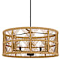Quoizel Axford 5 Light 22" Wide Taper Candle Pendant / Converts to Semi-Flush Matte Black